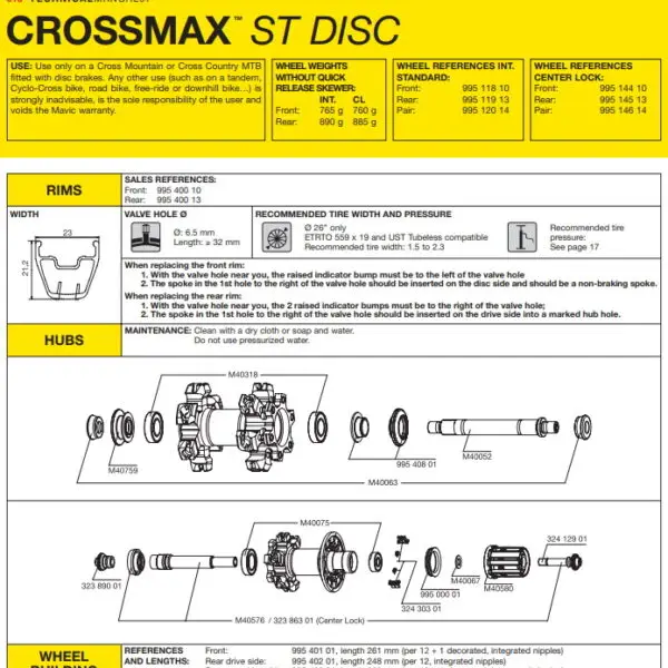 Crossmax ST Black Spokes 26" Disc Wheel 2007 - 11