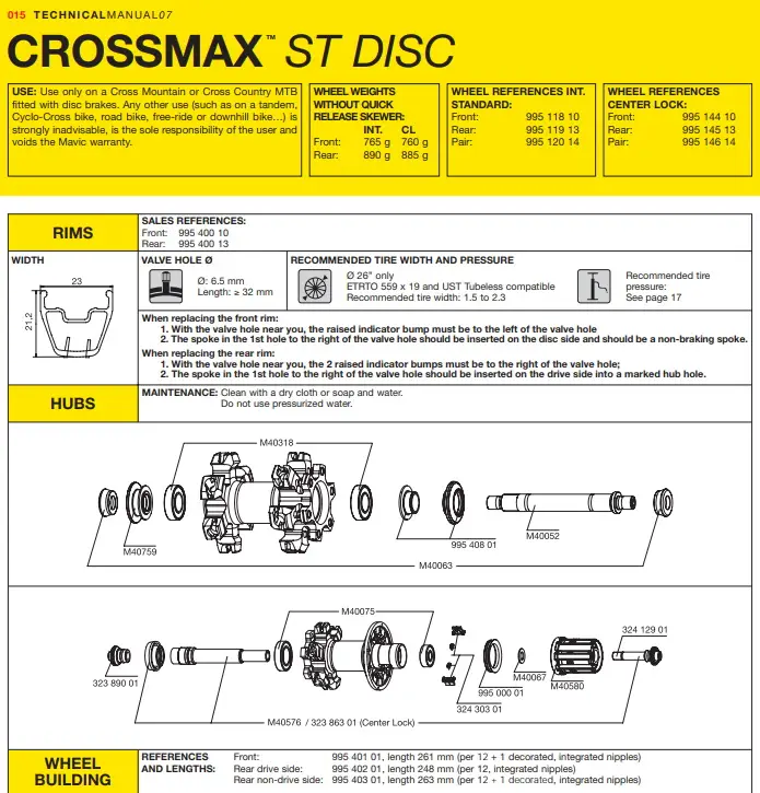 Crossmax ST Black Spokes 26" Disc Wheel 2007 - 11