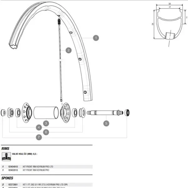 Ksyrium Pro 700c Clincher Wheel Spokes