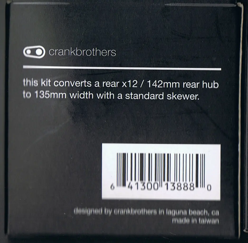 Crank Brothers Wheel End Caps Rear x12 to 135mm Conversion Kit