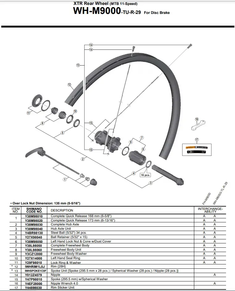 Shimano WH-M9000 XTR Tubeless 29er Wheel Black Spokes