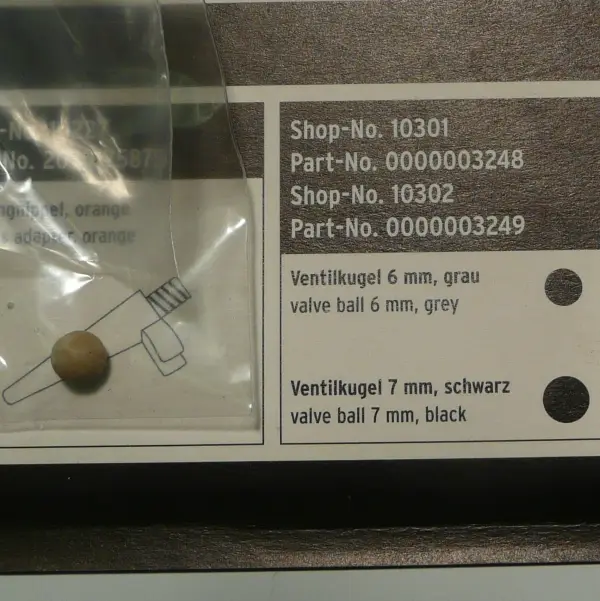 SKS 6mm Grey Valve Ball