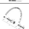 XTR WH-M985 Front Complete Axle Assembly QR