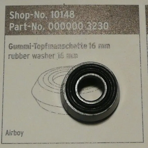 SKS Airboy Pump 16mm Barrel Rubber Washer