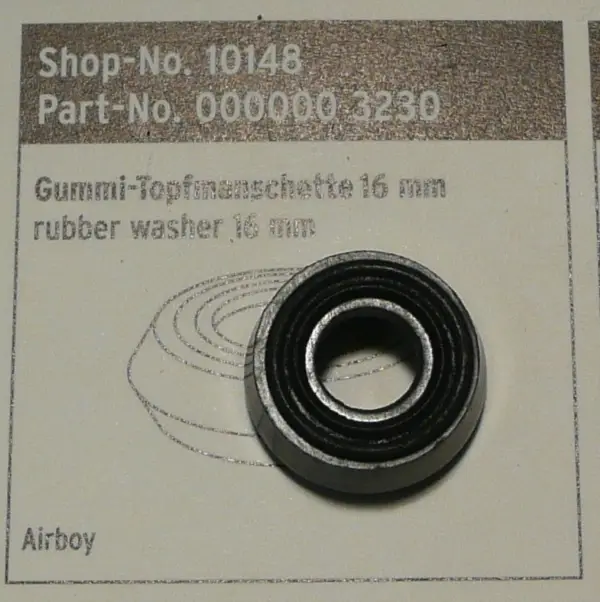 SKS Airboy Pump 16mm Barrel Rubber Washer