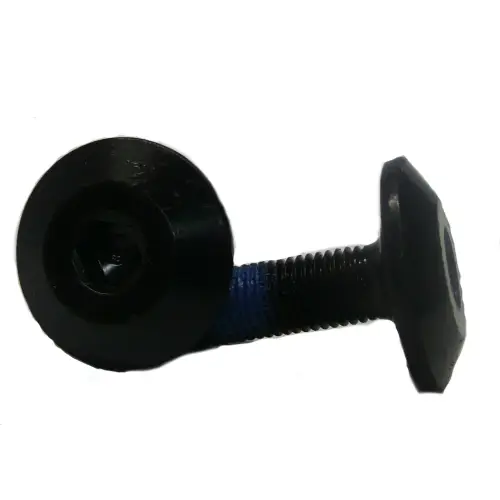 BMX 8 Splined Axle Domed Crank Bolts in Black