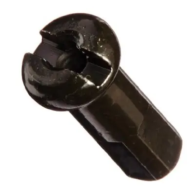 DT 2.0mm 14 Gauge 12mm Black Brass Prolock Spoke Nipple