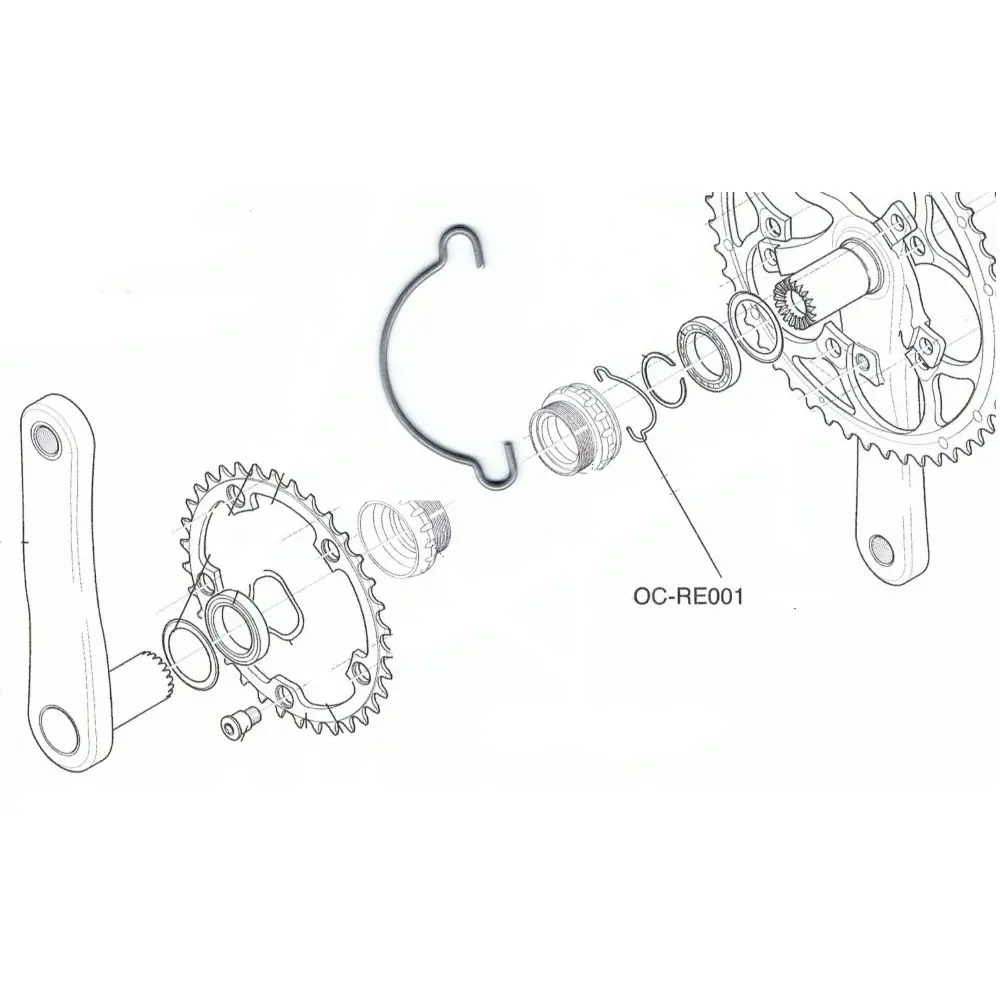 Campagnolo Ultra Torque Chainset Outboard Cup Bearing Circlip OC-RE001