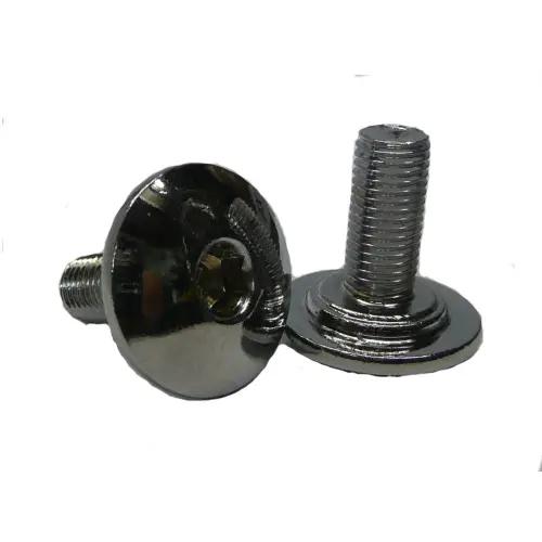 BMX 8 Splined Axle Domed Crank Bolts in Chrome