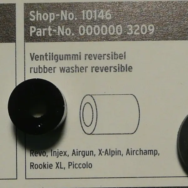 SKS Reversible Rubber Insert for Revo, Injex, Airgun, X-Alpin, Airchamp, Rookie XL & Piccolo Pumps