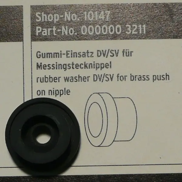 SKS Rubber Insert for Brass Nipple Chuck Floor Pump