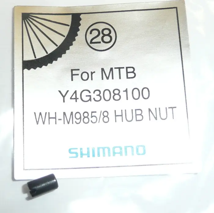 Shimano WH-M985 & M988 Spoke Hub Nut 4G3 0810