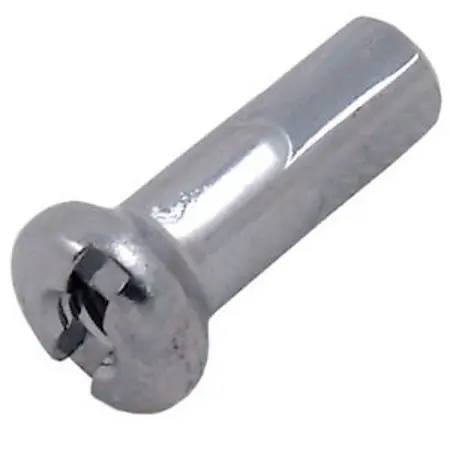 DT 2.0mm - 14 Gauge x 12mm Silver Alloy Spoke Nipple